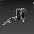 Backpack Style Weapon Featuring Cylindrical Tanks Connected Tubes And Metal Frame 3d model