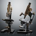 Modern Microscope Monocular Microscope 3d model