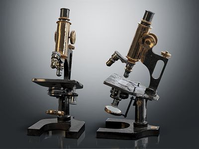 Modern Microscope Monocular Microscope 3d model