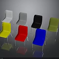 Colorful Modern Dining Chairs With Metal Legs In Various Hues