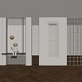 Silent Wind Entrance Partition Wall 3d model