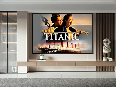 High Quality Projection Monitoring For Home Theater Large Screen Movie Display And Living Room Setting 3d model