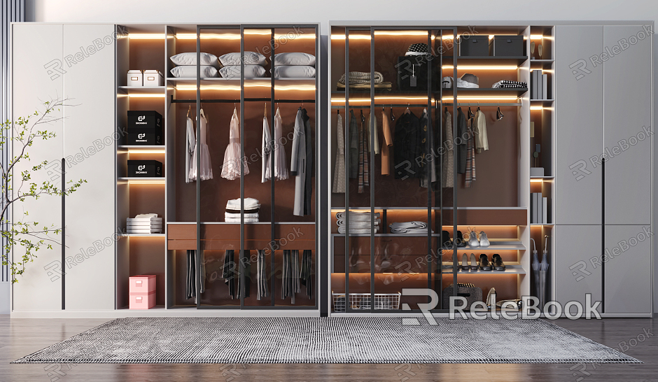 Modern wardrobe model