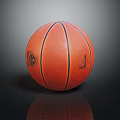 Professional Orange Basketball With Black Stripes And High Quality Logo Design