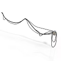 Electronic Appliance Connecting Cable With Black Wires And Metal Connector For Devices