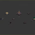 Various Character And Creature Models With Diverse Designs And Colorful Features