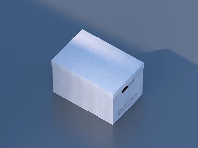White Textured Storage Box Ideal For Home Organization And Daily Storage 3d model