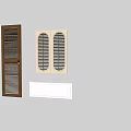 Elegant Casement Doors With Louver Design In Dark Brown Beige And White
