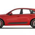 Red Porsche Macan SUV With Sporty Design 3d model
