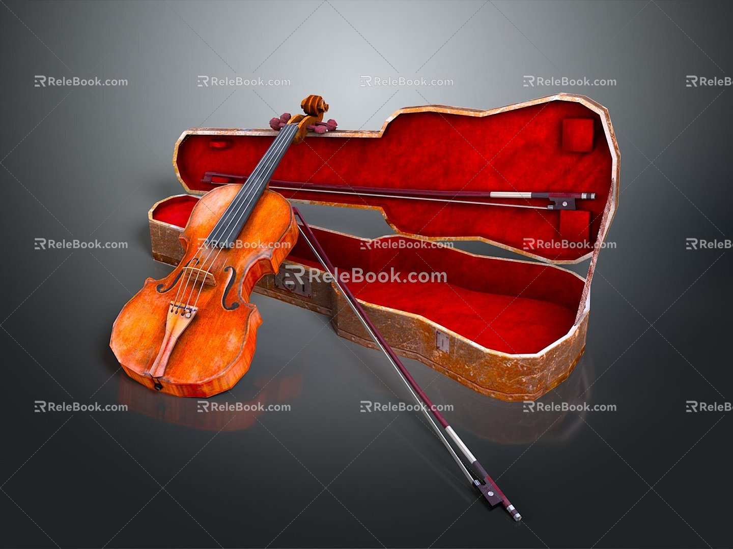 Violin Violin Cartoon Violin Animation Violin Instrument String Western Instrument 3d model