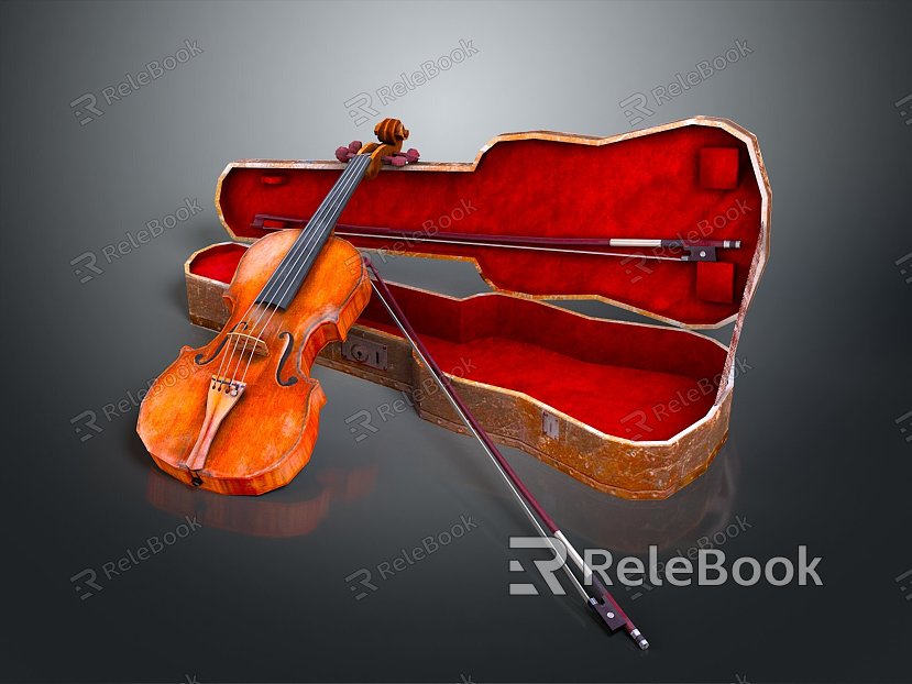 Violin Violin Cartoon Violin Animation Violin Instrument String Western Instrument model