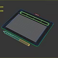 Black Wacom Digital Drawing Tablet with Dot Pattern Surface and Stylus Pen
