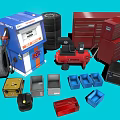 Efficient Display Shelves for Tool Storage with Cabinets Toolboxes Parts Bins and Tires
