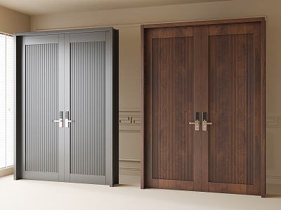 Security Door Double Door Entry Door 3d model