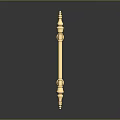 Golden Decorative Hardware Tool With Elegant Design And Smooth Finish 3d model