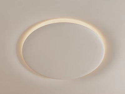 Minimalist Round Ceiling Light With Soft Glowing Edge On Ceiling 3d model