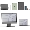 Modern computer Apple series electronic products 3d model