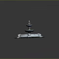 Elegant Three Tiered Garden Fountain Ornament with Decorative Base and Intricate Details