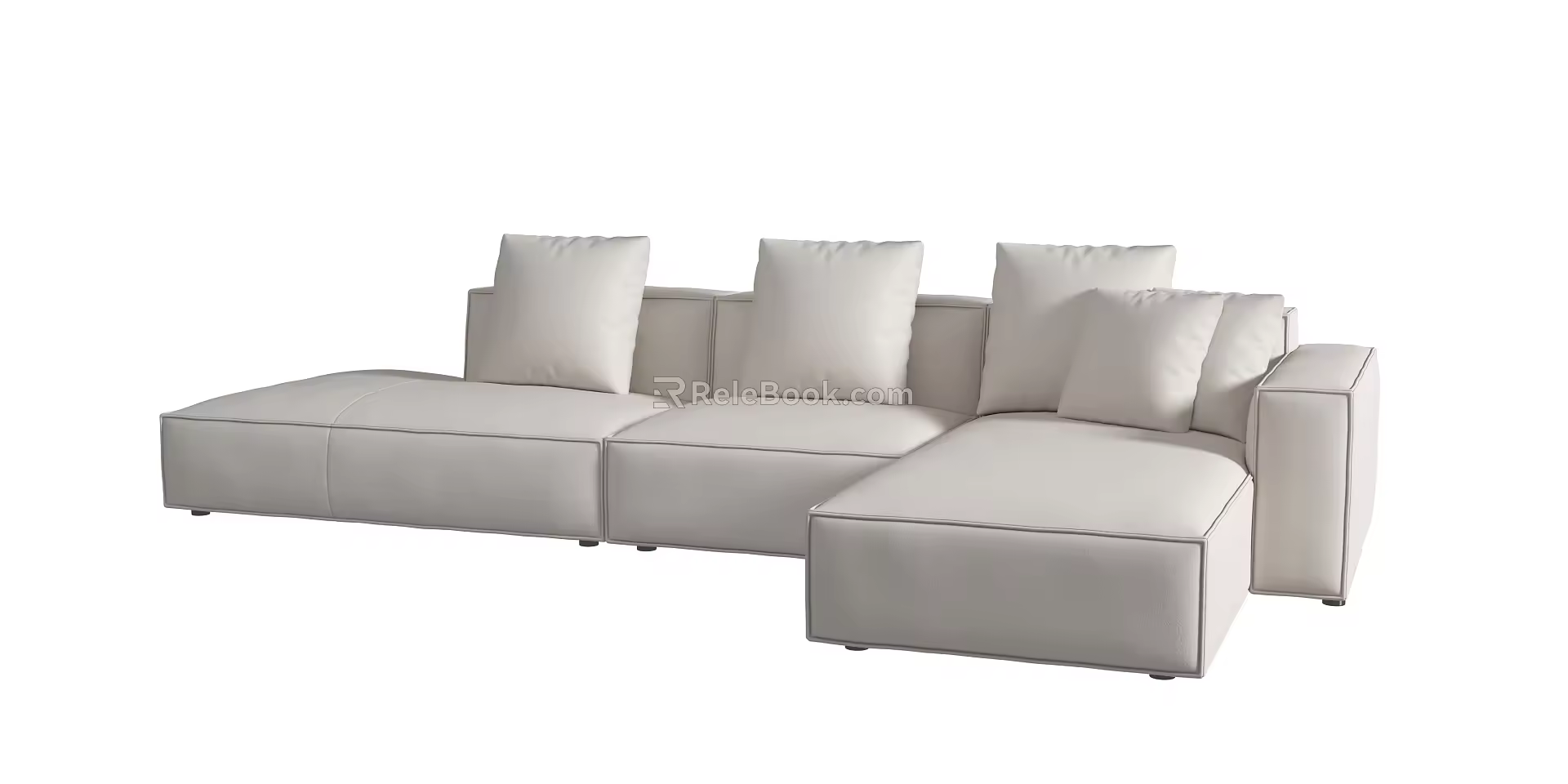 Minimalist corner L-shaped sofa su model 3d model