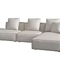 Minimalist corner L-shaped sofa su model 3d model