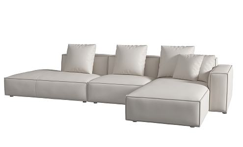 Minimalist corner L-shaped sofa su model 3d model