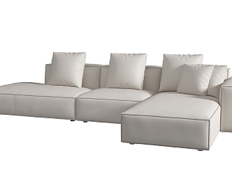 Minimalist corner L-shaped sofa su model 3d model