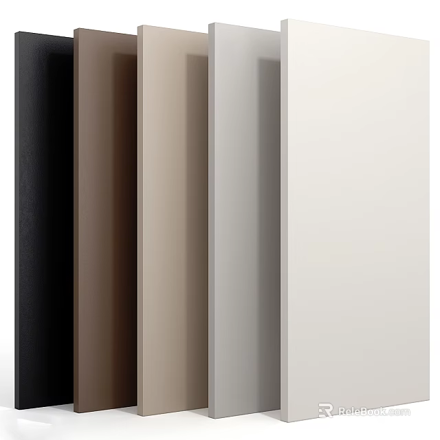 Luxury Decorative Panel Samples In Various Neutral Colors For Modern Interiors 3d model