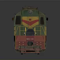 Vintage Green Red Train Model With Rustic Design And Classic Details 3d model
