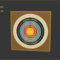 Orange Square Archery Target Sports Equipment With White Black Blue Red Yellow Concentric Circles