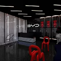 BYD 4S Shop Professional Workshop Facility With Service Vehicles And Modern Interior