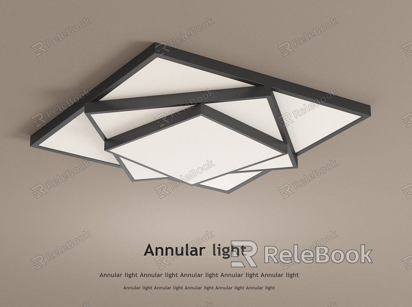 Geometric ceiling lamp model