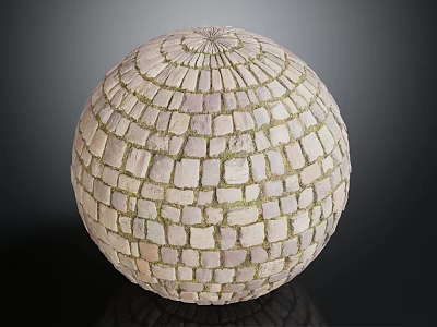 Handcrafted Mosaic Sphere Decoration With Ceramic Tiles And Intricate Geometric Pattern 3d model