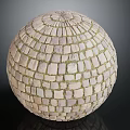 Handcrafted Mosaic Sphere Decoration With Ceramic Tiles And Intricate Geometric Pattern