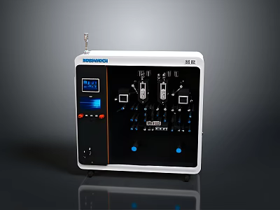 BOSCHEN Professional Electronic Equipment With Digital Display Multiple Ports And Blue Indicators 3d model