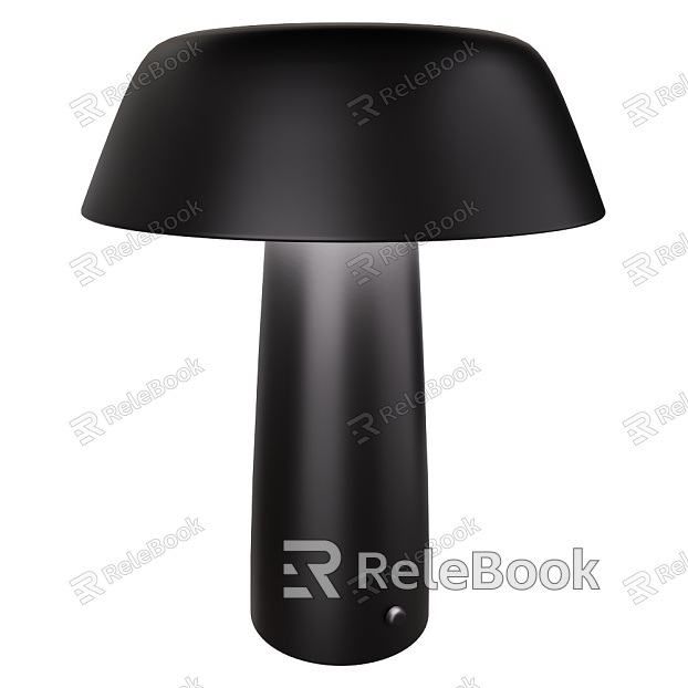 Black Mushroom Table Lamp 18w model