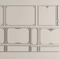 Background Wall Decorative Frames With Various Ornamental Patterns And Rectangular Designs 3d model