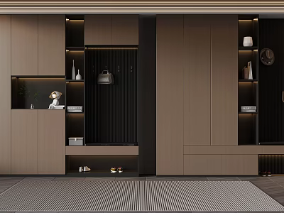 Modern Open Kitchen Interior Design With Island Counter And Appliances 3d model