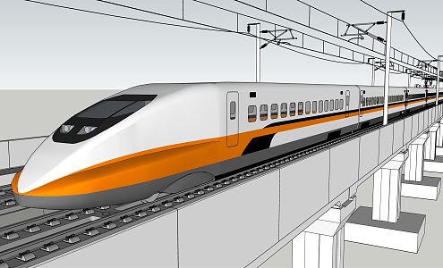 Modern Train EMU Gao Yi 3d model