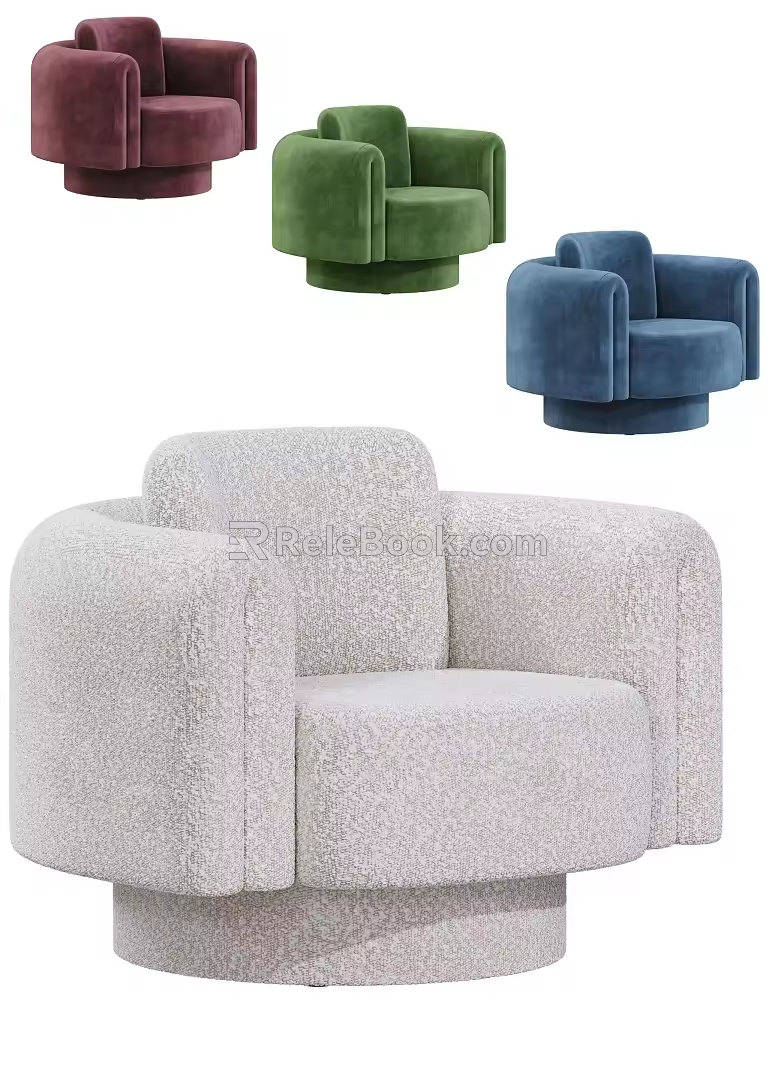 BOFFI armrest single sofa 3d model
