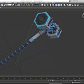 Sci-fi Hammer Warhammer Thor Hammer Future Hammer High-tech Hammer Cyberpunk Hammer Low Face Number Low Model Simple Model Game Movie and TV Level Super Realistic 3d model