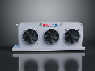 TECNOFRIS Computer Cooling Equipment With Three High Performance Fans White Design 3d model