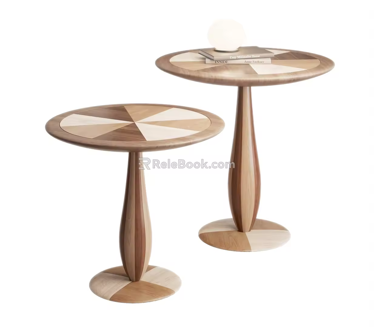 Antique side a few solid wood side a few round side a few retro style side a few American side a few French side a few 3d model