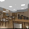 Hospital Ward Interior With Two Beds TV Wooden Cabinet Window And Curtains
