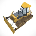 Yellow Komatsu Tracked Bulldozer With Front Blade And Cab For Construction Work