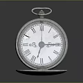 Vintage Pocket Watch Open Case Design With Roman Numerals And Metal Dial