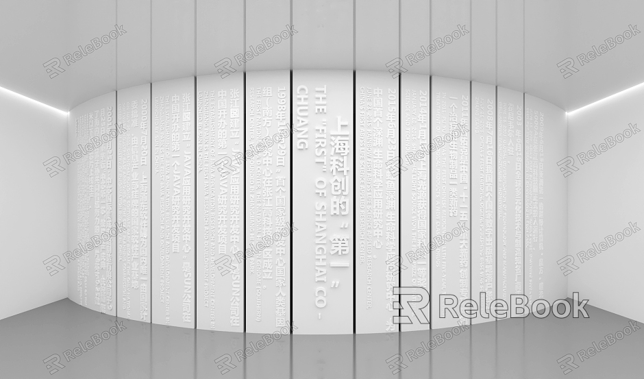 Text background wall model