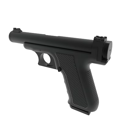 Windproof Inflatable Lighter Cigarette Box Personality Creative Pistol Shaped Coarse Medium Fine Cigarette Box for Boyfriend Trendy Children's Toy Gun 1911 Automatic Shell-throwing Continuous Pistol Boy's Toy 3d model