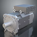 Industrial Electric Motor With Metal Housing Flange Shaft And Lifting Rings