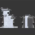 Ornate Traditional Chinese Architectural Components Featuring Stone Pavilions Columns And Platforms