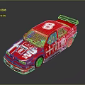 Red Race Car With Number 8 Exterior And Stylish Rear Spoiler Design